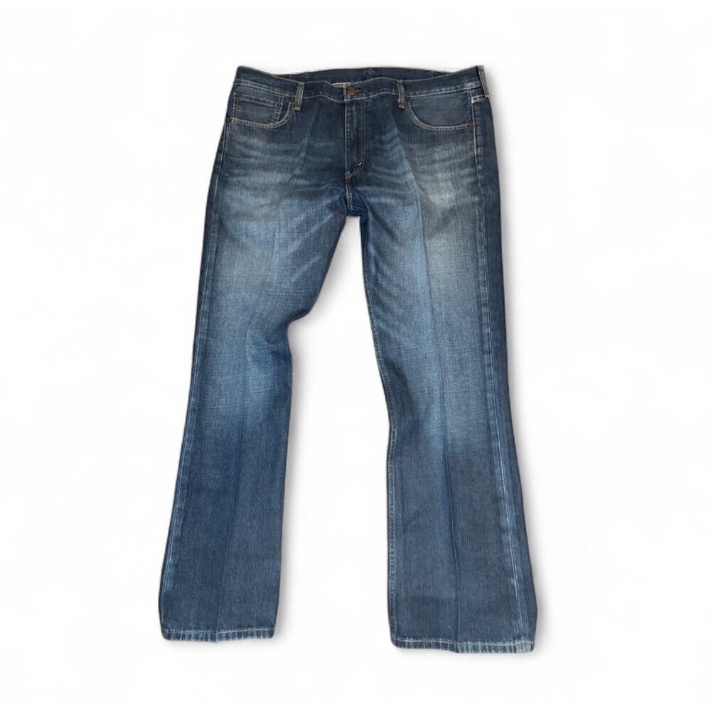 Levi's Men's Bootcut Jeans Blue 527 40x32 W40 L32 Starched/Pressed Blank Tag